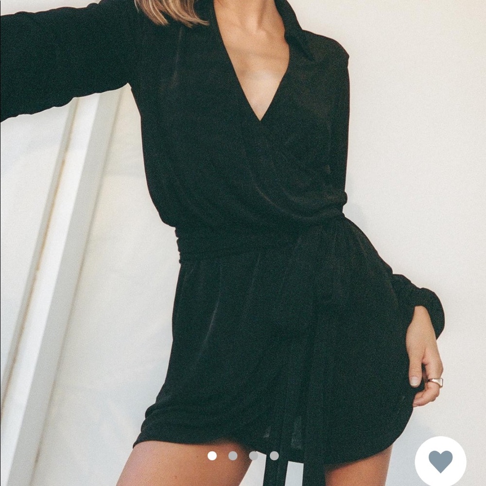 Black Princess Polly Wrap Dress BASICALLY NEW